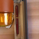 Personalizable Hamper with Red Necktie and Candle Glass Giftmandu