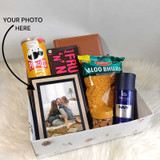 Personalize Frame with Snacks and Diary Hamper for Him