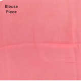 Flower Design Light Pink Chiffon Saree with Golden Border Giftmandu