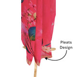 Rani Pink Chiffon Saree With Golden Border Giftmandu