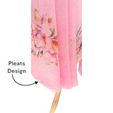 Pastel Pink Chiffon Saree With Golden Border Giftmandu