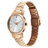 Titan Karishma Quartz Analog Silver Dial Rose Gold Stainless Steel Strap Watch For Women
