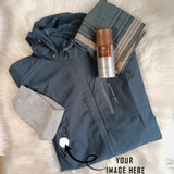 Men's Windcheater Gift Set Perfume & Personalized Keyring