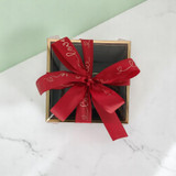 Red Square Shape Box with Transparent Cover - Medium
