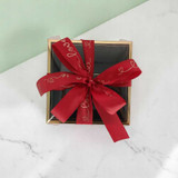 Red Square Shape Box with Transparent Cover - Small Giftmandu