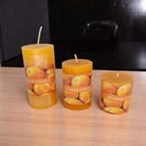 Set of 3 Orange Scented Candles