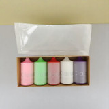 5-Piece Colourful Classic Candle Set