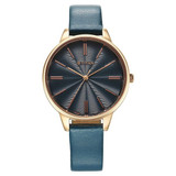 Titan Neo Quartz Analog Blue Dial Leather Strap Watch For Women- 2648WL08