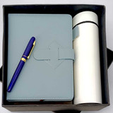Personalized Business Gift Set (Diary, Metal Pen & Bottle)