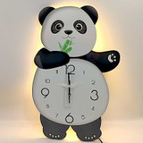 Plaque Board Panda Clock with LED Light Display SP-10085 Giftmandu