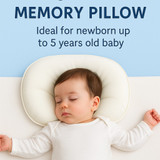 Terry Cotton White Pillow for New Born Baby (1 To 5 Years)