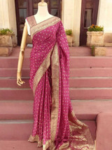 Classic Shirt And Silk Saree Gift Set for Parents NKS-521 Giftmandu