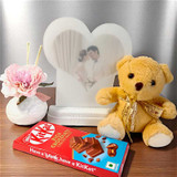 Romantic Gift with LED Photo Frame & Teddy