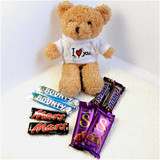 Sweet Love Gift Set with Hoodie Teddy And Chocolates