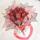 Kitkat Bouquet In Heart Box