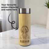 Bamboo Bottle with Anime Character & Name Engraved