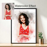 Personalized Watercolor Effect Photo Frame
