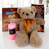 Sujal Chocolates And Mud Brown Teddy Set