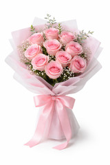 Graceful  10 Pink Rose Bouquet