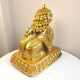 Guardian Lion Statue 15'' - Golden SP-7337 Giftmandu
