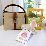 Stylish Birthday Gift Set with Handbag, Personalized Frame And Scrunchy