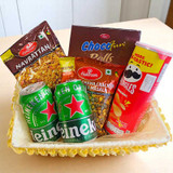 Chips, Chocolate And Beer Gift Basket