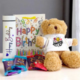 Teddy, Chocolates And Smart Thermos Birthday Hamper