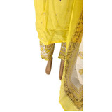 Light Yellow Cotton Kurta & Shawl Set (3 Pieces) KRST38