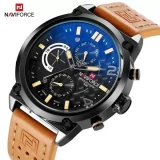 Naviforce NF9068 Yellow/Brown Digital Watch For Him NF9068Y