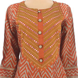 Cotton Kurta Tops One Piece - Brick Red Cotton Kurta Tops One Piece - Brick Red