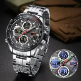 Naviforce NF9197 Silver Digital Watch For Him NF9197S