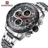 Naviforce NF9197 Silver Digital Watch For Him NF9197S