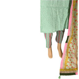Cotton Kurta Set With Shawl (Set OF 3) - Light Green KRST55-EX