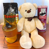 Premium Gift with Teddy & Personalized Glass Sipper JNK-3897