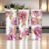 Peach Flower Design Tumbler Bottle TUM-5