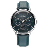 Titan Light leathers Multifunction Silver Dial Leather Strap Watch For Men 90200SL03