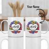 Couple Themed Design Ceramic Mug with Name Engraved SM-8