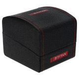 Titan Quartz Analog Champagne Dial Stainless Steel Strap Watch for Women 9798QM01