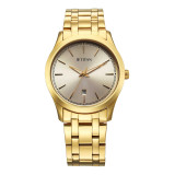 Titan Men's Watch Analog Beige Dial with Gold Stainless Steel Band