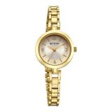 Titan Analog Beige Dial with Gold Stainless Steel Watch For Women 2598YM05