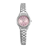 Titan Analog Pink Dial with Silver Stainless Steel Watch For Women 2401SM04