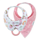 Dr. Brown's Super Soft Bandana Bib with Removable Teether AC271-CA- P4