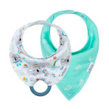 Dr.Brown's Super Soft Bandana Bib with Removeable Teether, Koalas/Leaves, 2-Pack AC272-CA- P4
