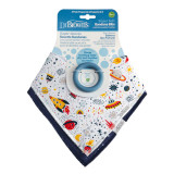 Dr.Brown's Super Soft Bandana Bib with Removeable Teether, Rocket Ships/Stars, 2-Pack