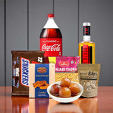 Hamper with Barfi, Snacks And Premium Whisky NKS-925