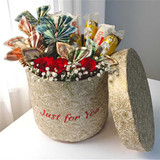 Premium Chocolates with Cash & Roses Gift Box JNK-3949