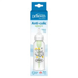 Dr.Brown's 8 oz/250 mL PP Narrow Anti-Colic Options+ Baby Bottle, Goat Design, 1-Pack SB81107- ESX