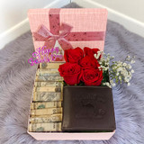 Father’s Day Gift Combo with Roses, Wallet And Cash Notes