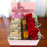 Whisky And Roses Father’s Day Gift Box with Cash