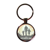 Round Metal Keyring with Happy Father’s Day Printed FT-7